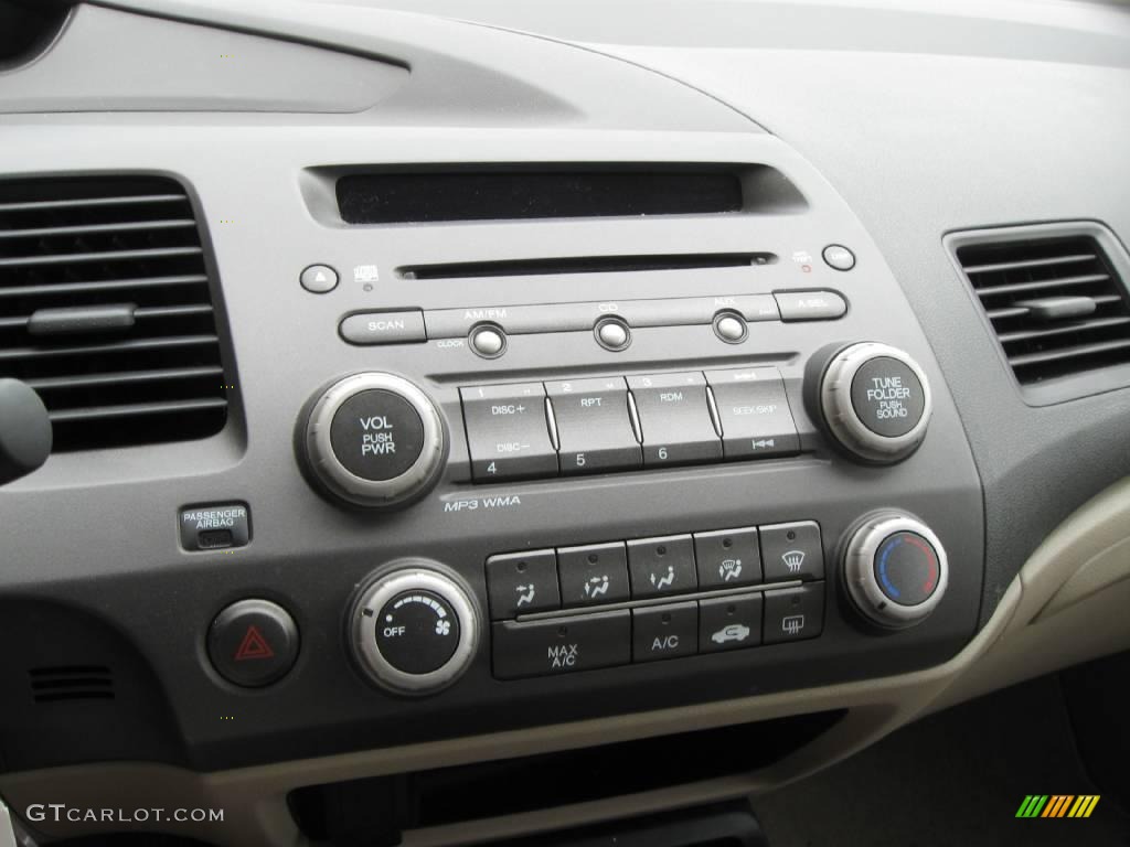 2009 Civic LX Sedan - Urban Titanium Metallic / Beige photo #6