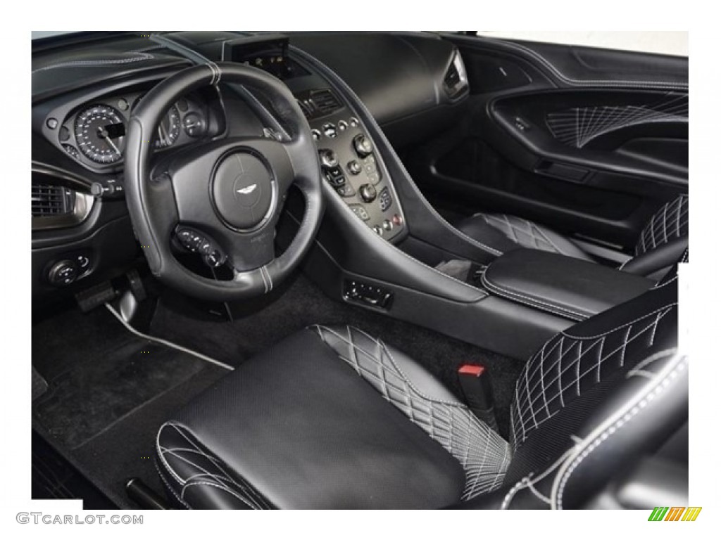 Pure Black Interior 2018 Aston Martin Vanquish Volante S Photo #138644760