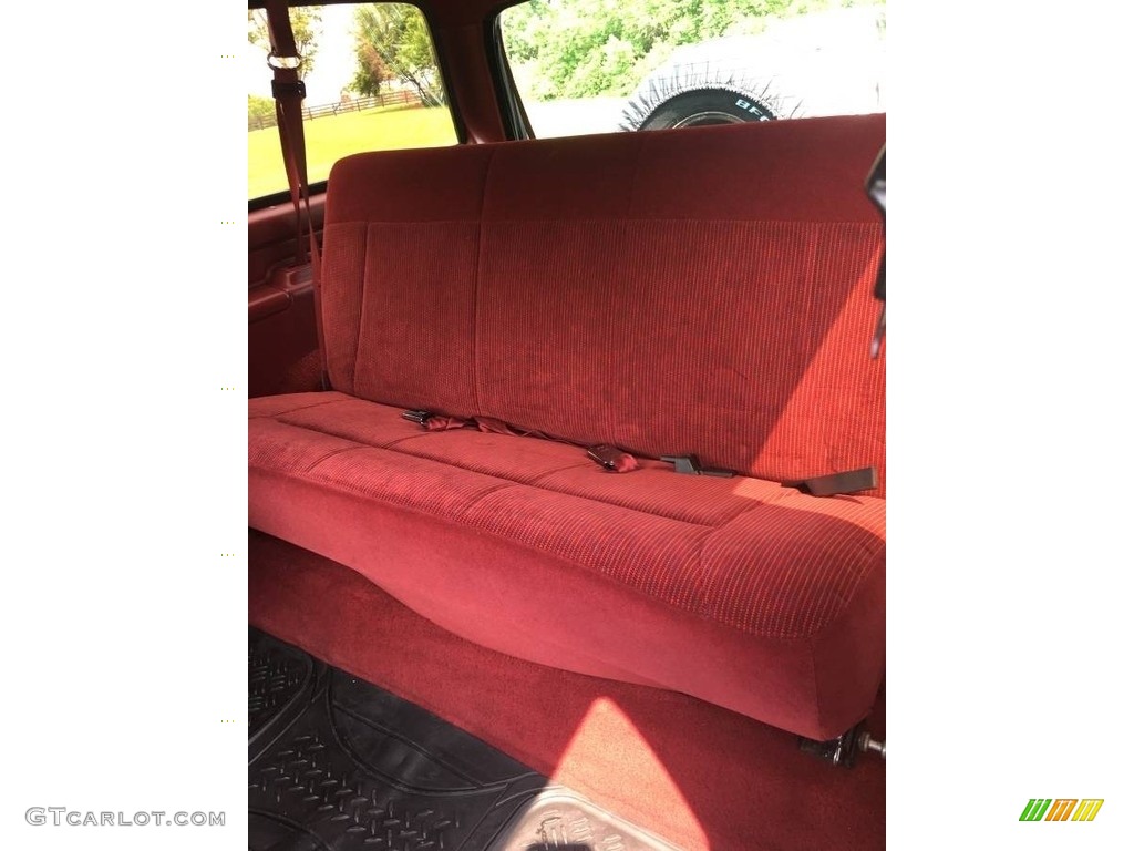 Red Interior 1995 Ford Bronco XLT 4x4 Photo #138646524