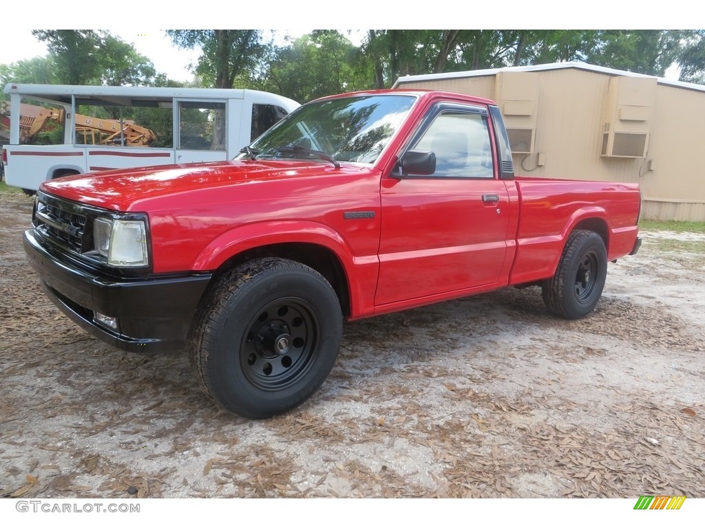 1992 B-Series Truck B2200 Regular Cab - Blaze Red / Gray photo #3