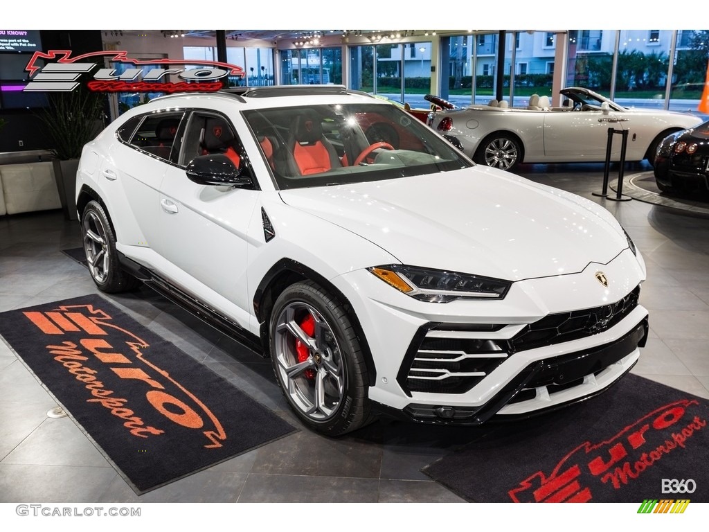 2019 Urus AWD - Bianco Icarus Metallic / Arancio Leonis/Nero Ade photo #1
