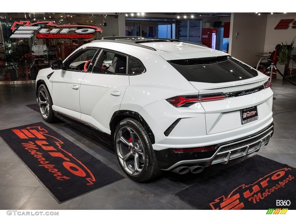 2019 Urus AWD - Bianco Icarus Metallic / Arancio Leonis/Nero Ade photo #8