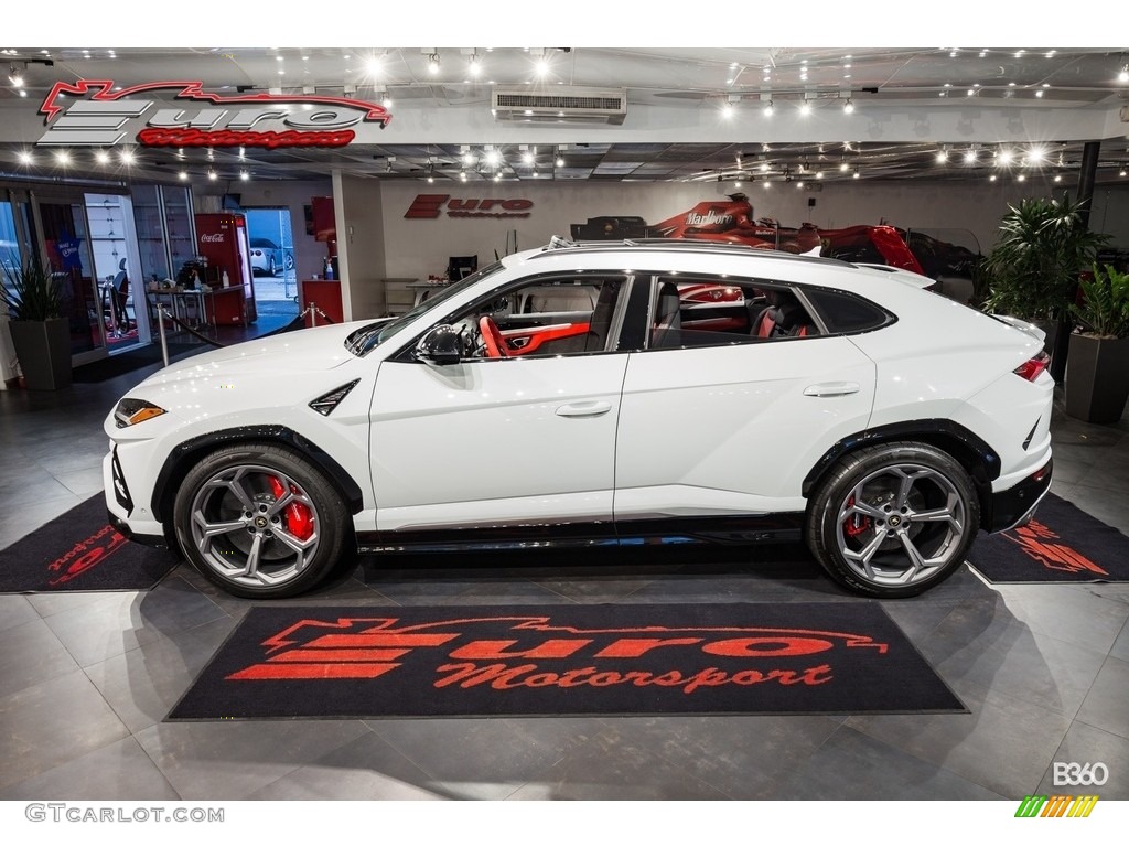 2019 Urus AWD - Bianco Icarus Metallic / Arancio Leonis/Nero Ade photo #12