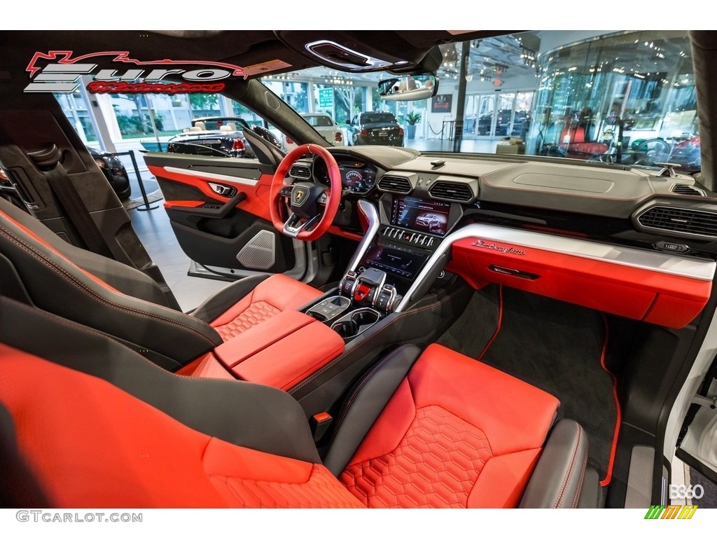 2019 Urus AWD - Bianco Icarus Metallic / Arancio Leonis/Nero Ade photo #22