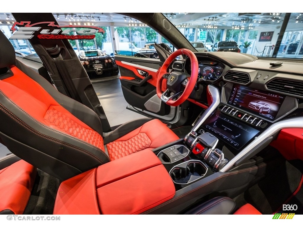 2019 Urus AWD - Bianco Icarus Metallic / Arancio Leonis/Nero Ade photo #23