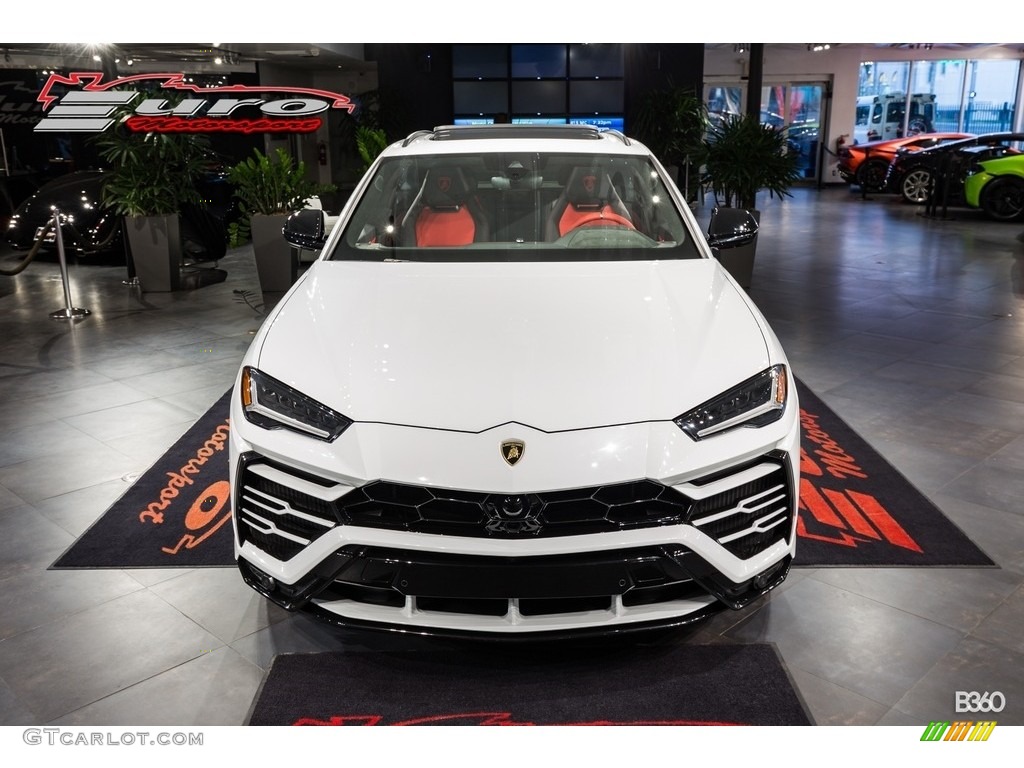 2019 Urus AWD - Bianco Icarus Metallic / Arancio Leonis/Nero Ade photo #37