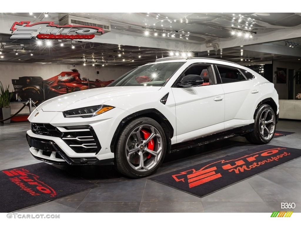 2019 Urus AWD - Bianco Icarus Metallic / Arancio Leonis/Nero Ade photo #43