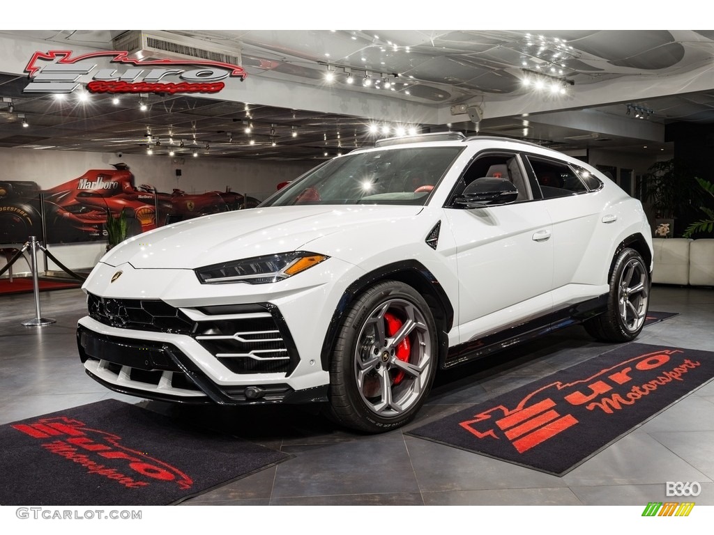 2019 Urus AWD - Bianco Icarus Metallic / Arancio Leonis/Nero Ade photo #44