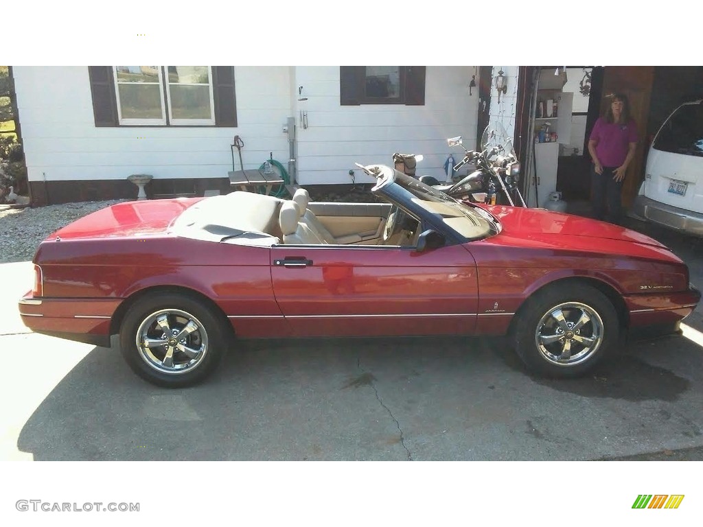 1993 Allante Convertible - Pearl Red / Natural Beige photo #2