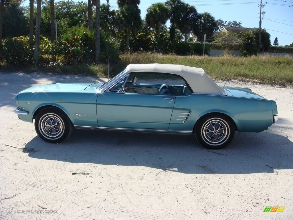 1966 Mustang Convertible - Tahoe Turquoise / Turquoise photo #34