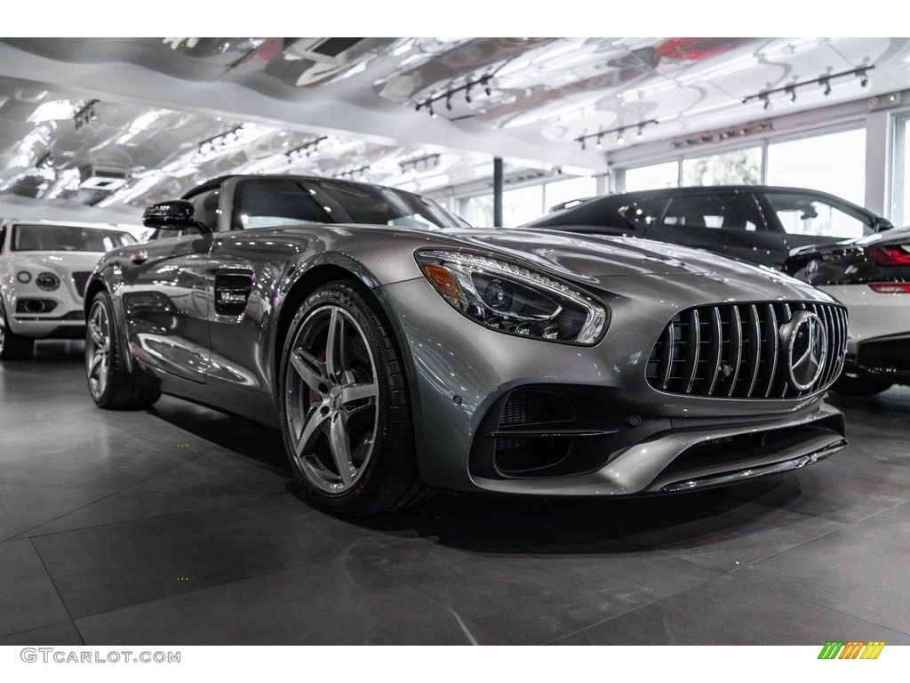 Selenite Grey Metallic 2019 Mercedes-Benz AMG GT Roadster Exterior Photo #138653509