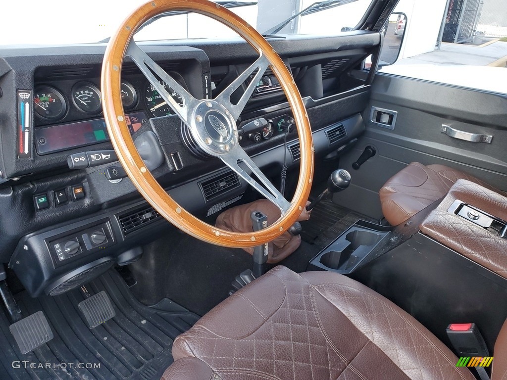 Saddle Brown Interior 1987 Land Rover Defender Arkonik Restoration 110 Hardtop Photo #138654267