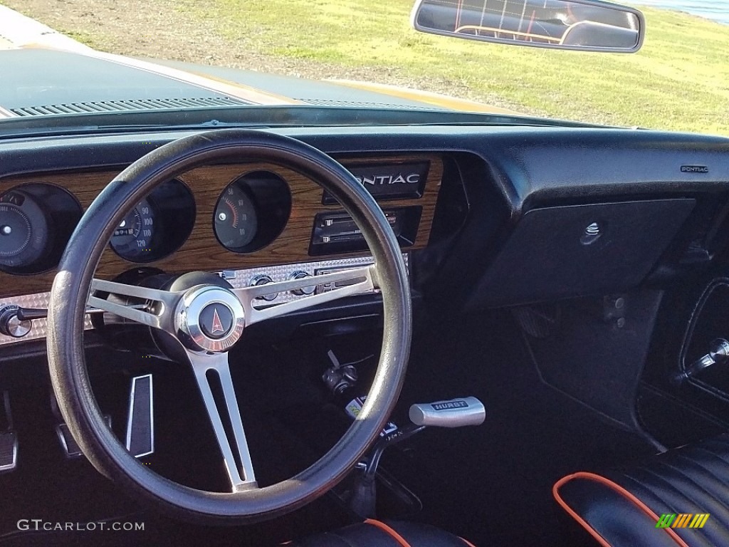 1972 Pontiac LeMans Sport Convertible Black Dashboard Photo #138654846