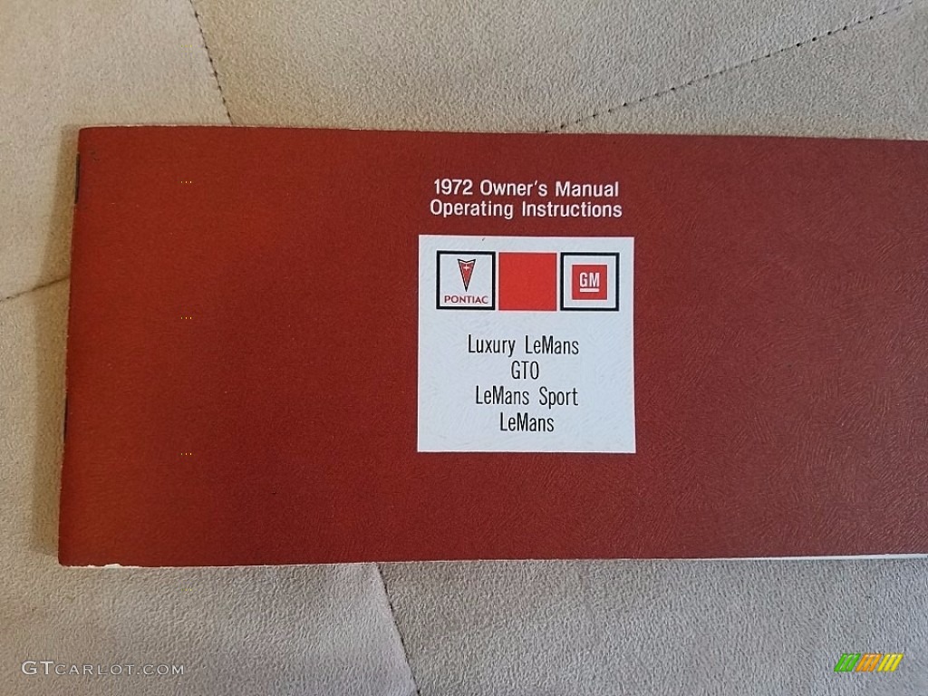 1972 Pontiac LeMans Sport Convertible Books/Manuals Photo #138655383