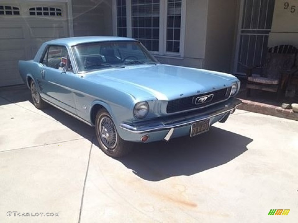 1966 Mustang Coupe - Silver Blue Metallic / Light Blue photo #1