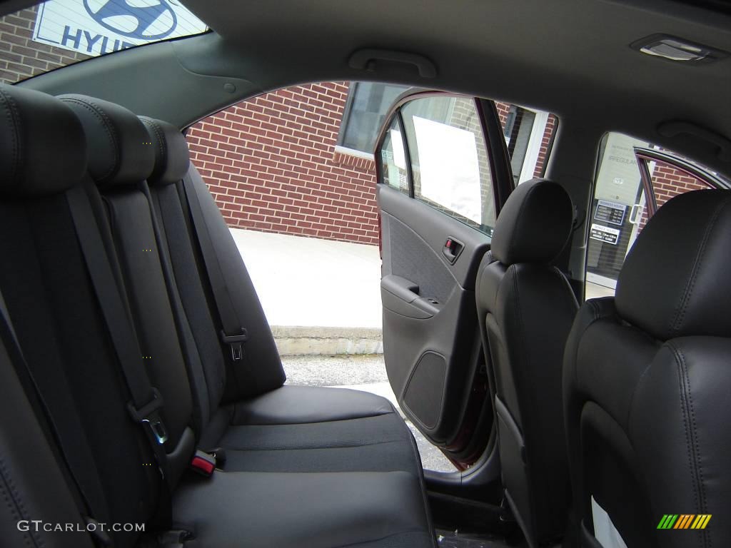 2009 Sonata SE V6 - Dark Cherry Red / Gray photo #10