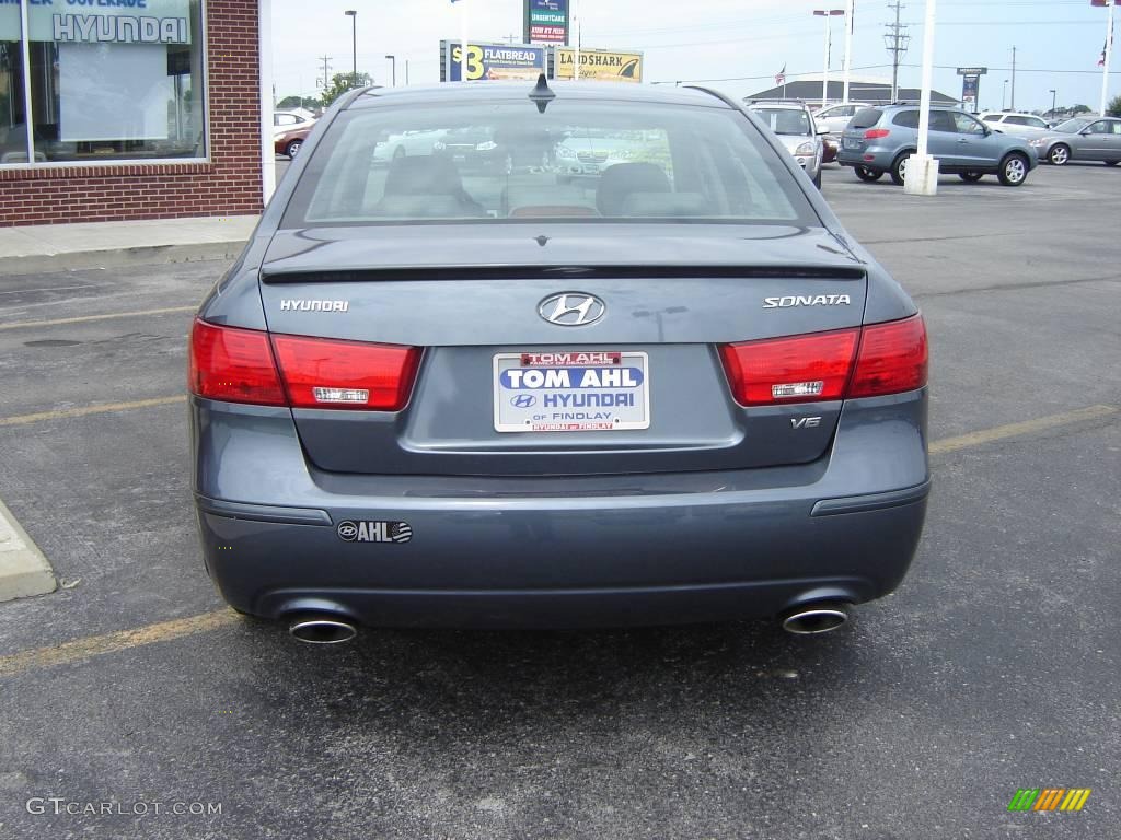 2009 Sonata SE V6 - Slate Blue / Gray photo #6