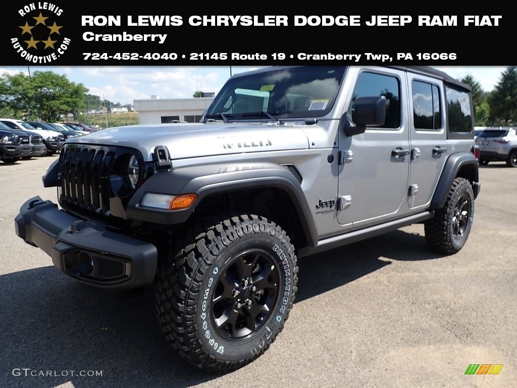 2020 Wrangler Unlimited Willys 4x4 - Billet Silver Metallic / Black photo #1