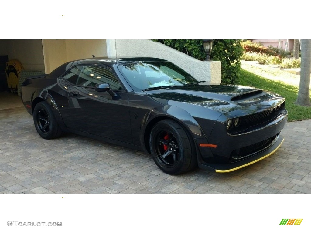2018 Challenger SRT Demon - Maximum Steel Metallic / Black photo #10
