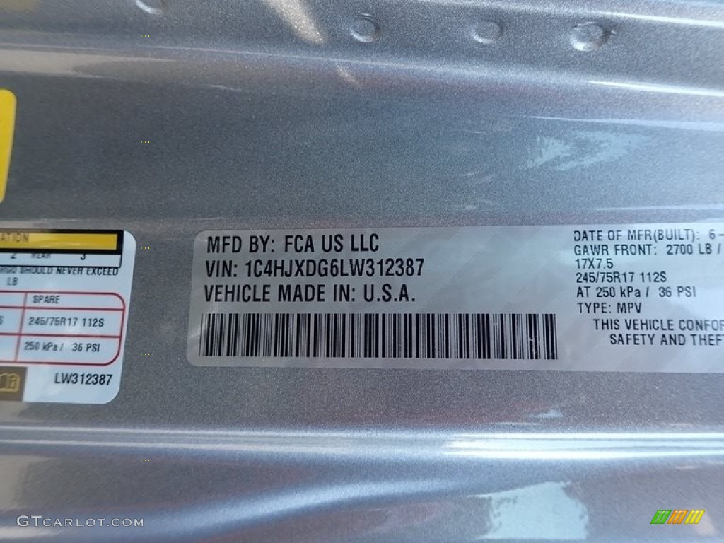 2020 Wrangler Unlimited Sport 4x4 - Billet Silver Metallic / Black photo #11