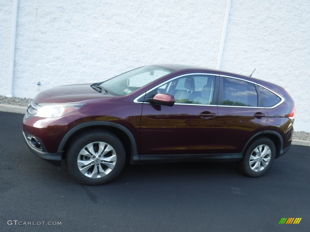 2014 CR-V EX - Basque Red Pearl II / Gray photo #2