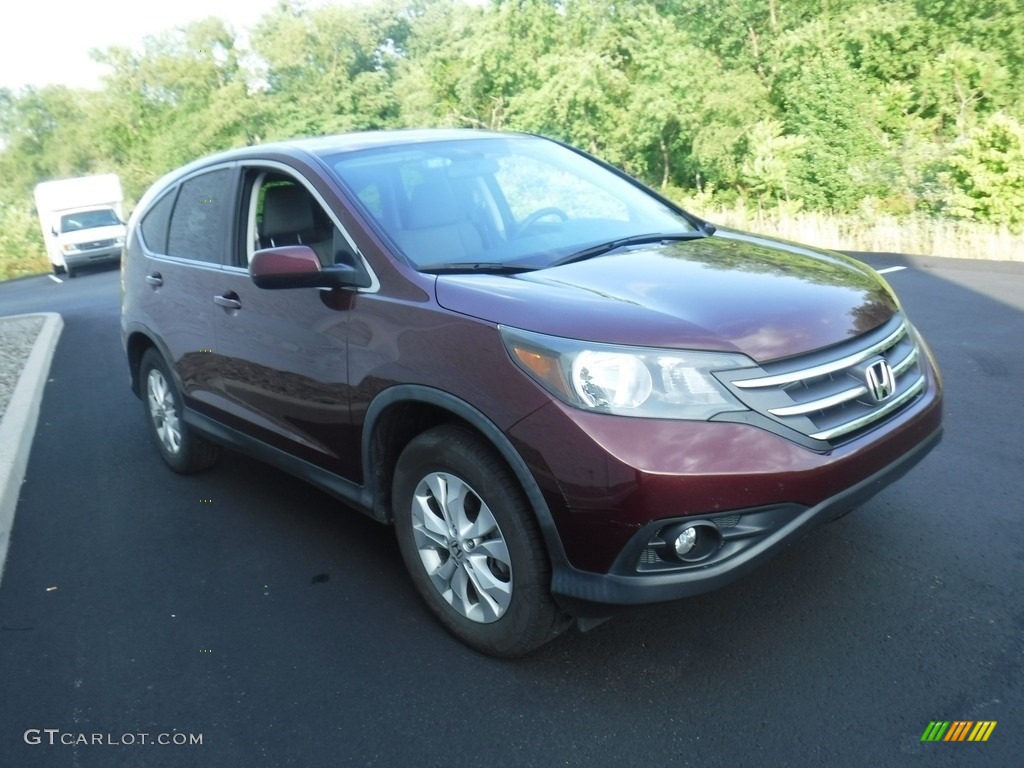 2014 CR-V EX - Basque Red Pearl II / Gray photo #6