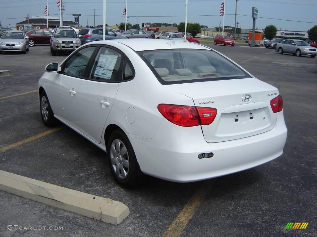 2009 Elantra GLS Sedan - Captiva White / Beige photo #5