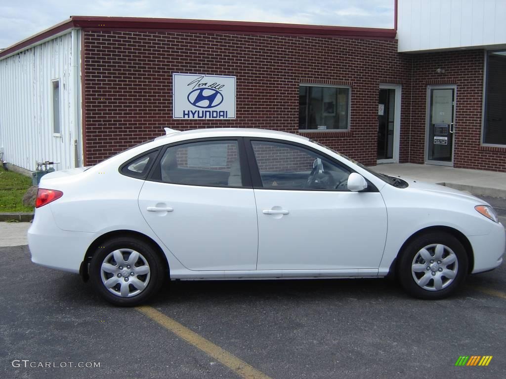 2009 Elantra GLS Sedan - Captiva White / Beige photo #8