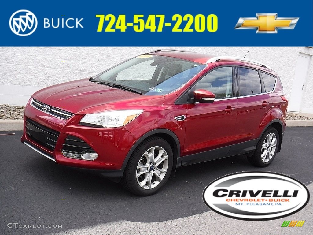 2016 Escape Titanium 4WD - Ruby Red Metallic / Charcoal Black photo #1