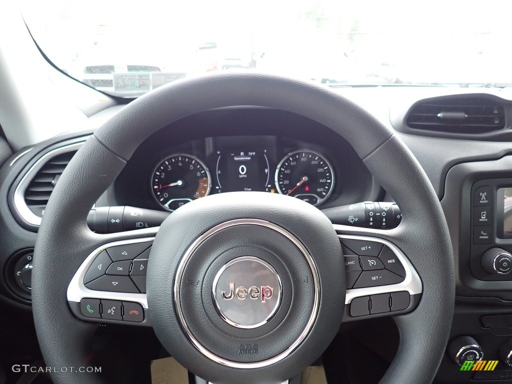 2020 Jeep Renegade Sport Black Steering Wheel Photo #138664071