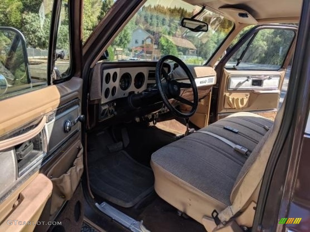 Tan Interior 1977 Chevrolet C/K K10 Cheyenne Regular Cab 4x4 Photo #138664833