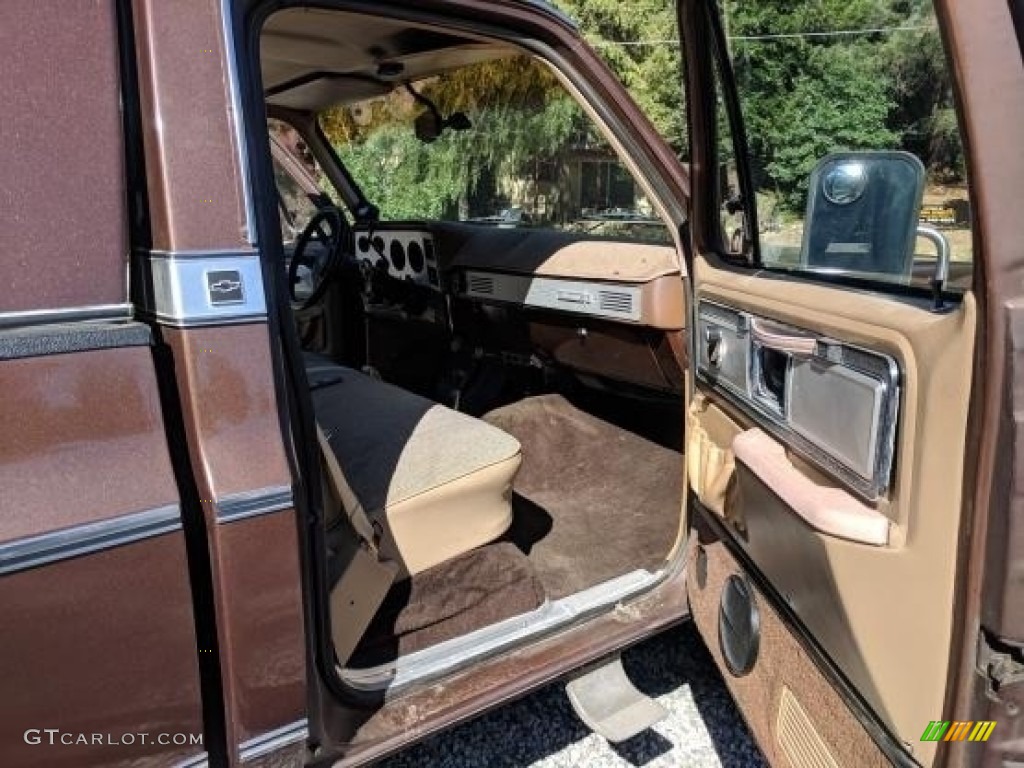 1977 Chevrolet C/K K10 Cheyenne Regular Cab 4x4 Tan Door Panel Photo #138665223