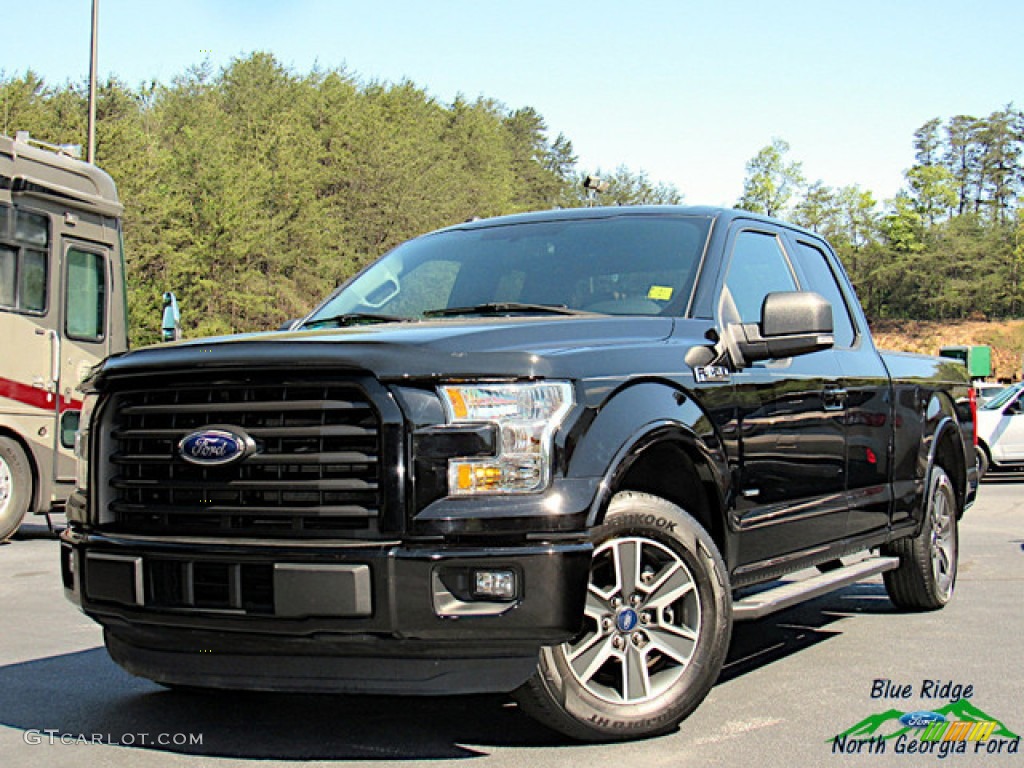 2016 F150 XLT SuperCab - Shadow Black / Medium Earth Gray photo #1
