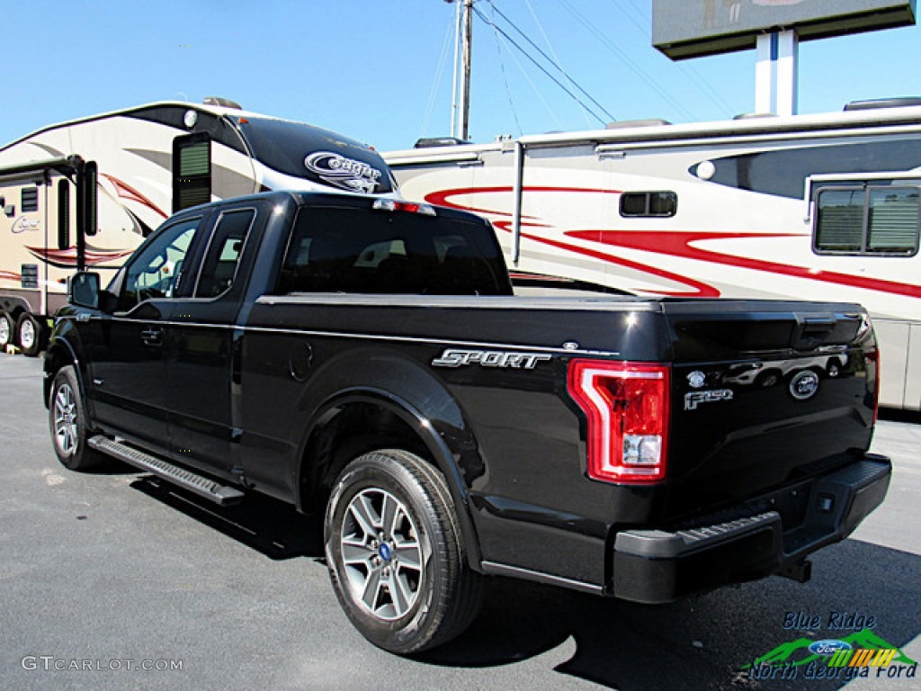 2016 F150 XLT SuperCab - Shadow Black / Medium Earth Gray photo #3
