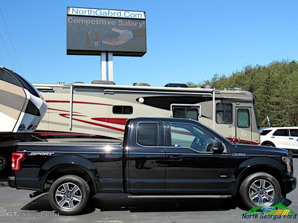 2016 F150 XLT SuperCab - Shadow Black / Medium Earth Gray photo #6