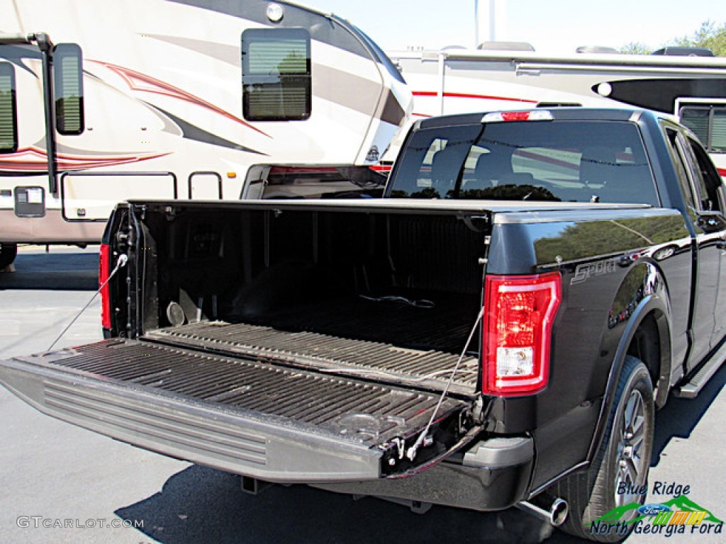 2016 F150 XLT SuperCab - Shadow Black / Medium Earth Gray photo #14