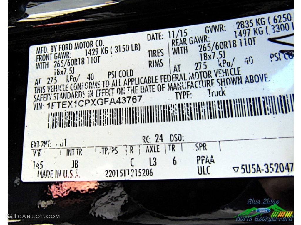 2016 F150 XLT SuperCab - Shadow Black / Medium Earth Gray photo #27