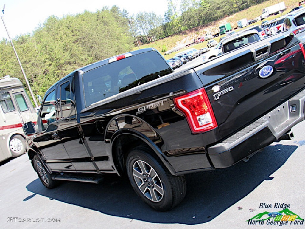 2016 F150 XLT SuperCab - Shadow Black / Medium Earth Gray photo #34