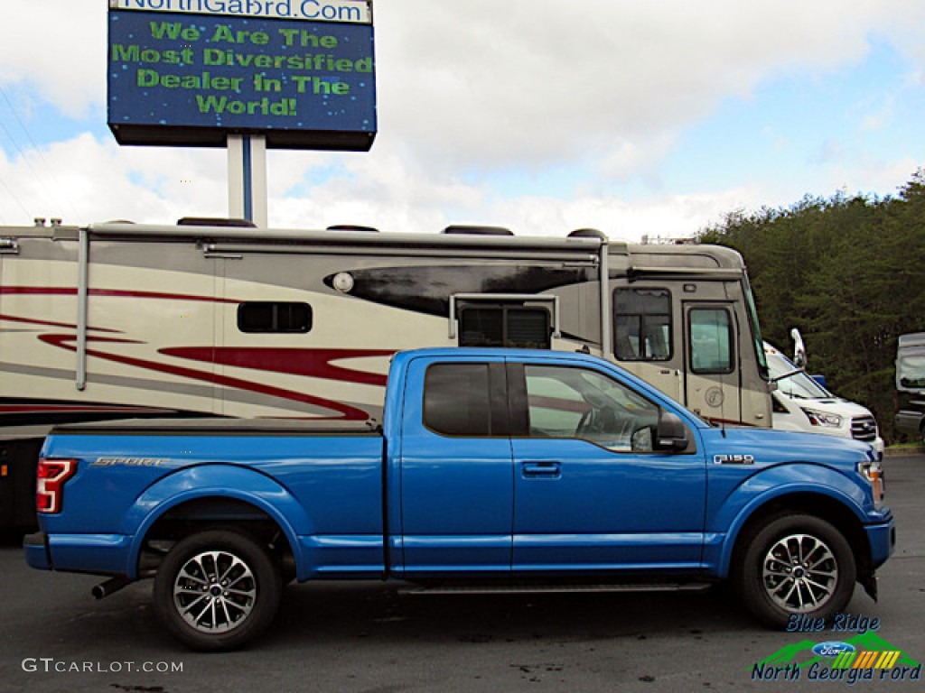 2019 F150 XLT SuperCab - Velocity Blue / Black photo #6