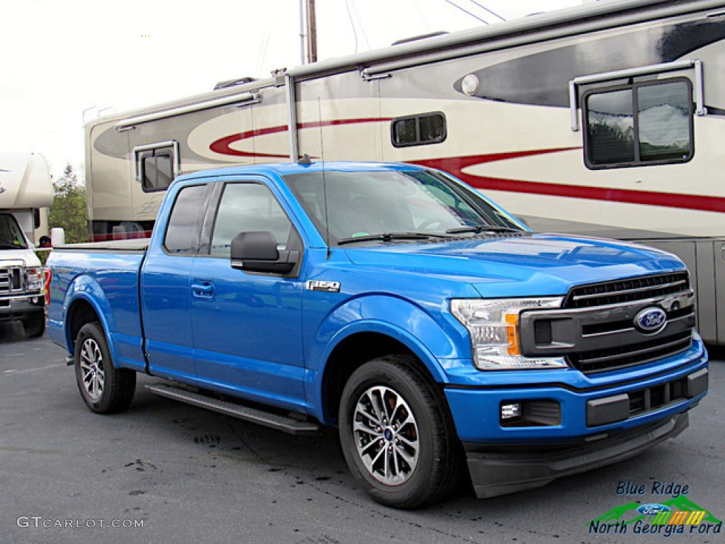 2019 F150 XLT SuperCab - Velocity Blue / Black photo #7