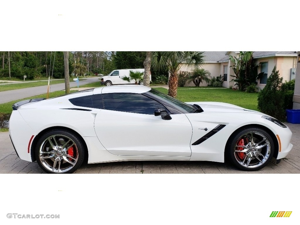 2015 Corvette Stingray Coupe Z51 - Arctic White / Gray photo #1