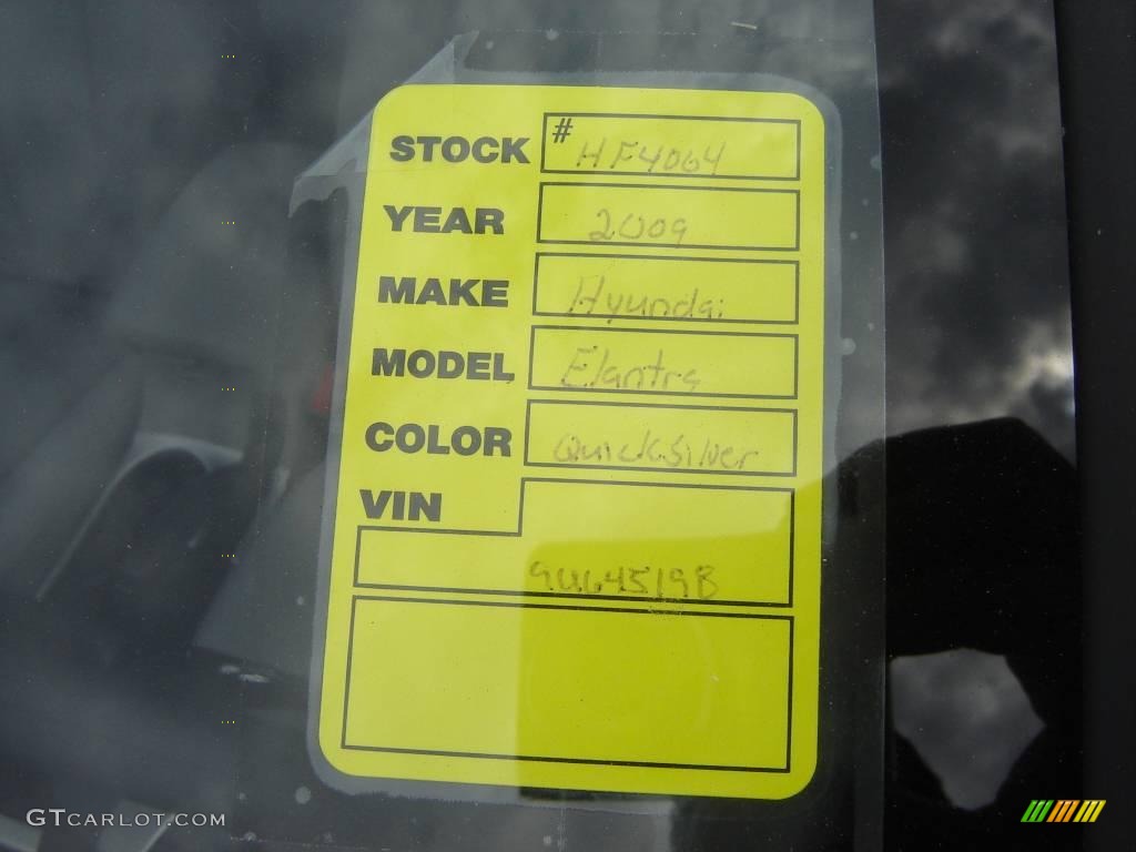 2009 Elantra GLS Sedan - Quicksilver / Gray photo #22