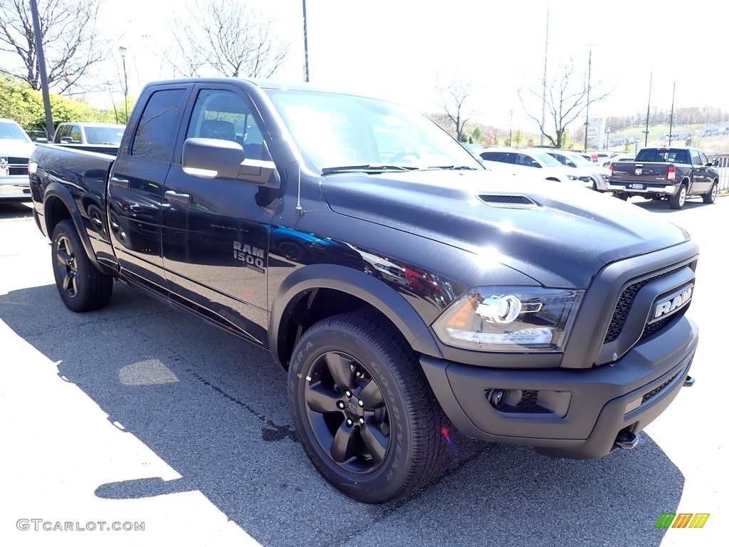 2020 1500 Classic Warlock Quad Cab 4x4 - Diamond Black Crystal Pearl / Black/Diesel Gray photo #7