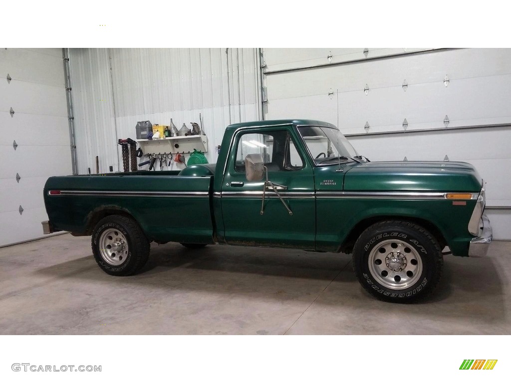 1977 F250 Ranger Regular Cab 4x4 - Dark Jade Metallic / Jade Green photo #1