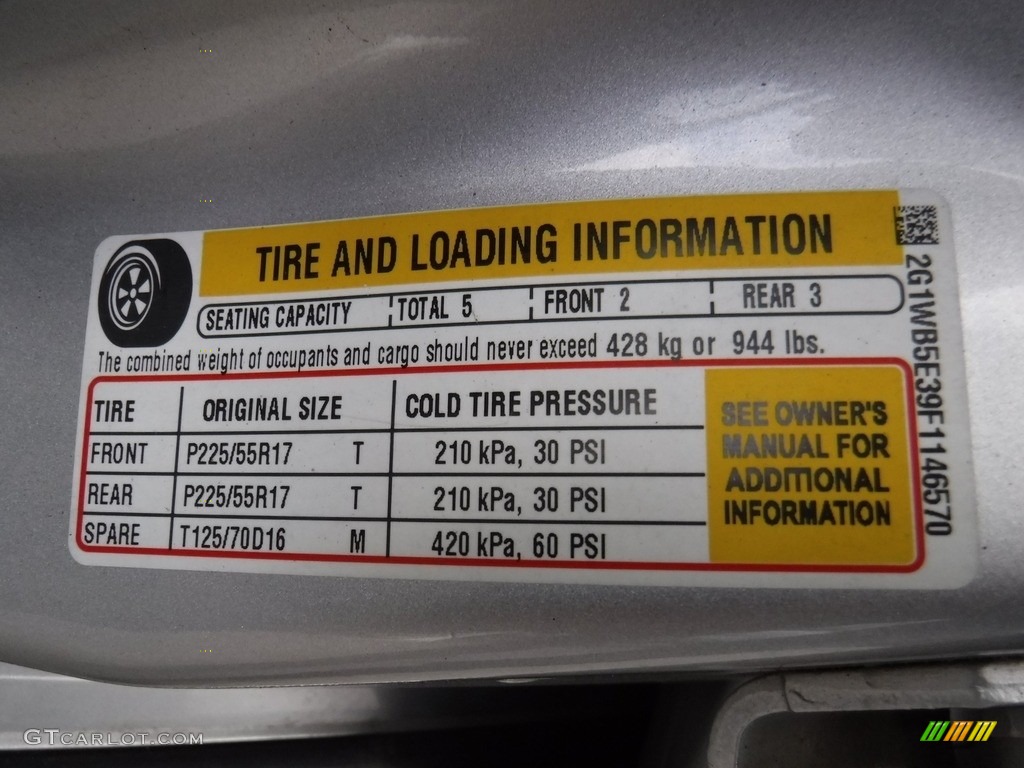 2015 Chevrolet Impala Limited LT Info Tag Photos