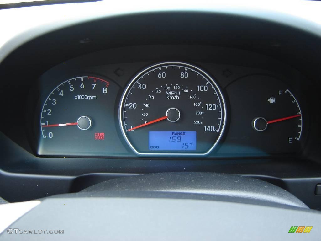 2009 Elantra SE Sedan - Black Pearl / Gray photo #17