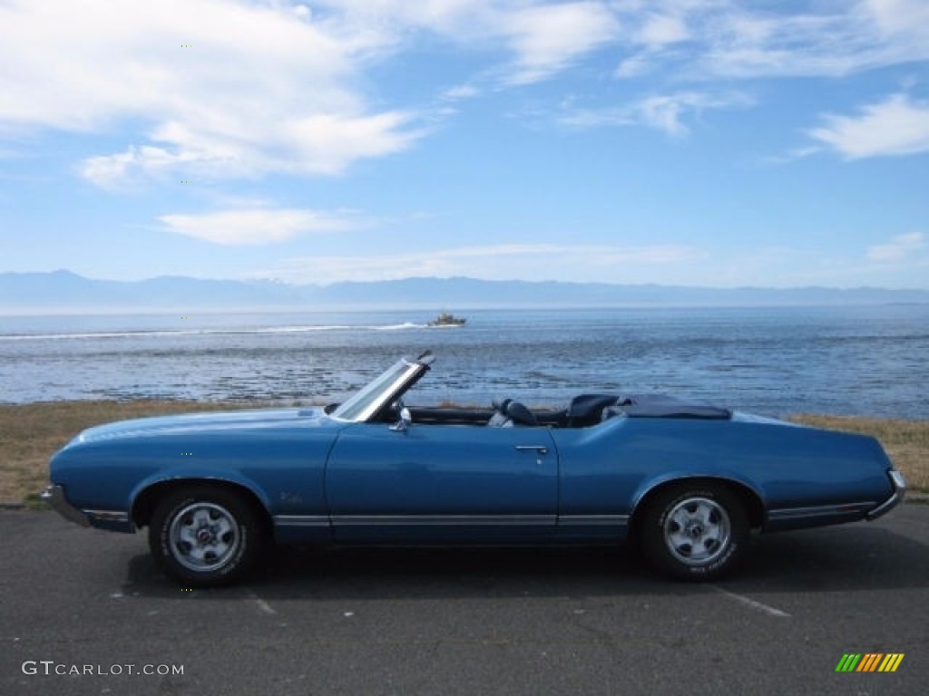 Viking Blue 1971 Oldsmobile Cutlass Supreme Convertible Exterior Photo #138676641