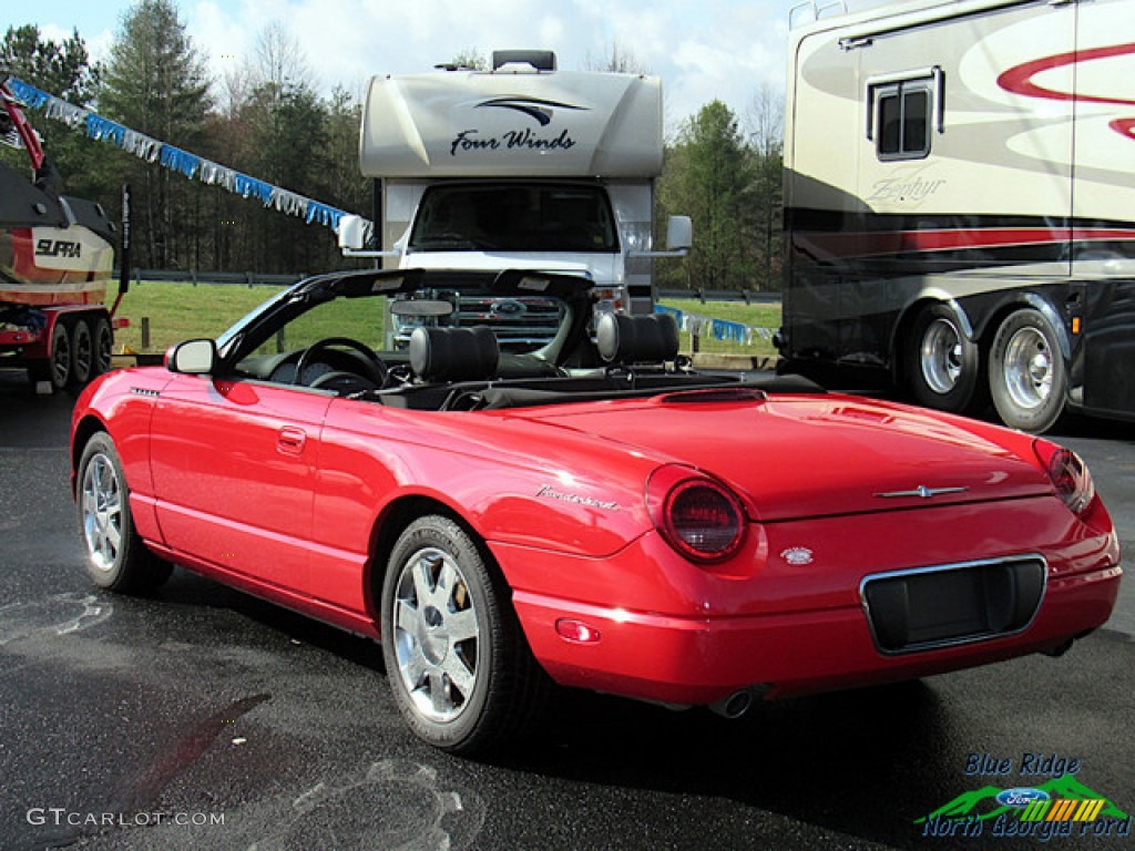 2002 Thunderbird Deluxe Roadster - Torch Red / Midnight Black photo #3