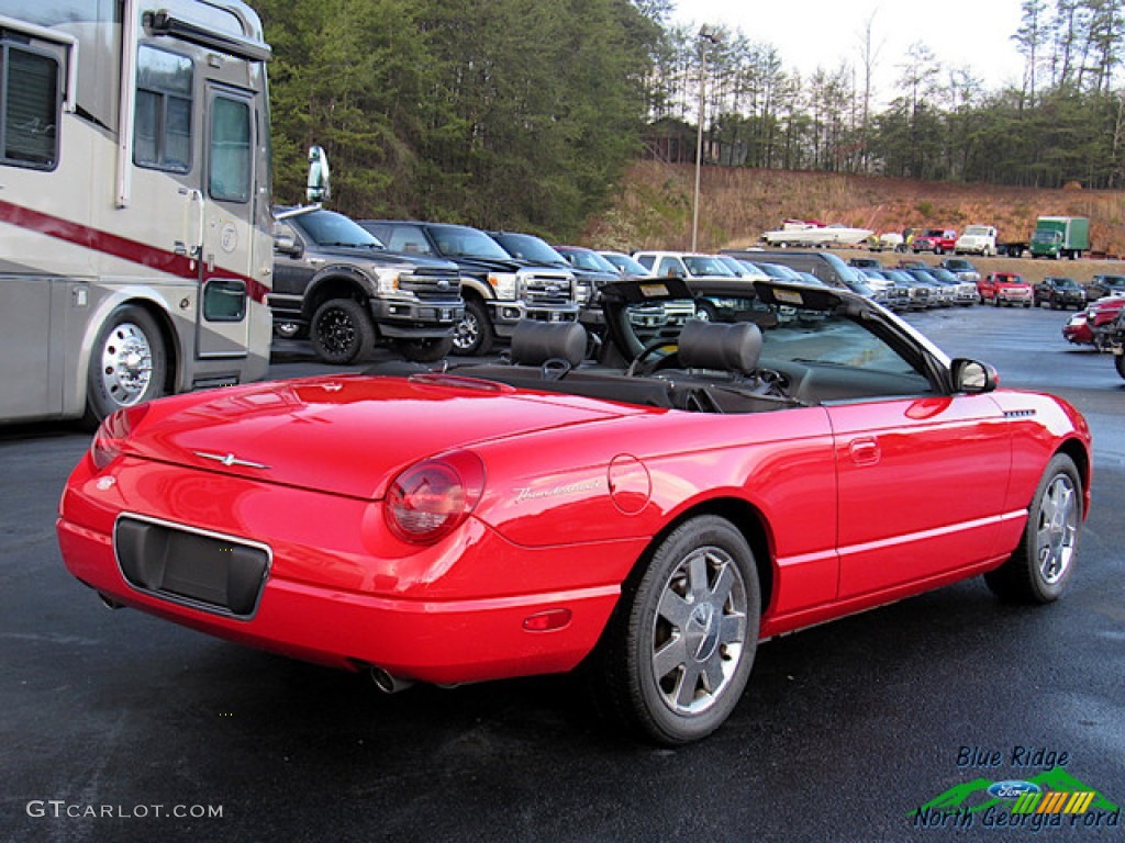 2002 Thunderbird Deluxe Roadster - Torch Red / Midnight Black photo #5