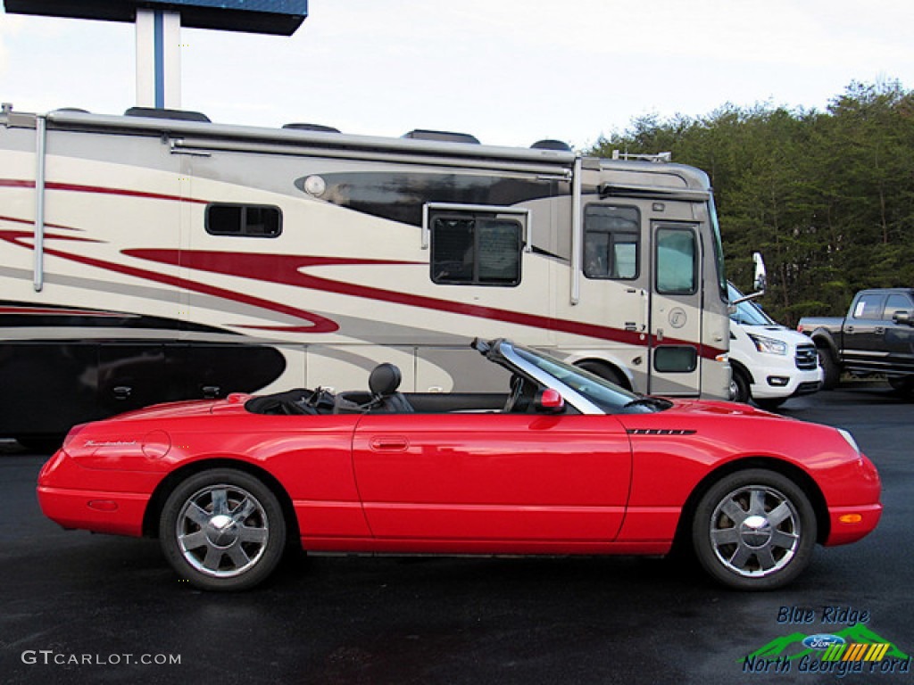 2002 Thunderbird Deluxe Roadster - Torch Red / Midnight Black photo #6